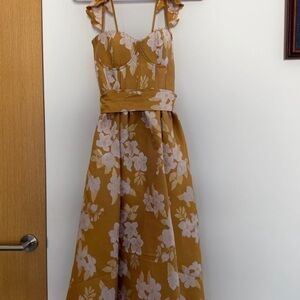 Floral Yellow Kids Dress